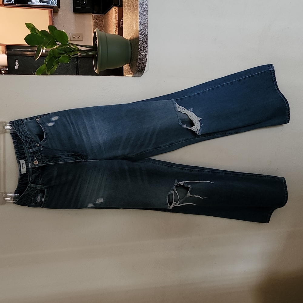 Wide leg denim.
